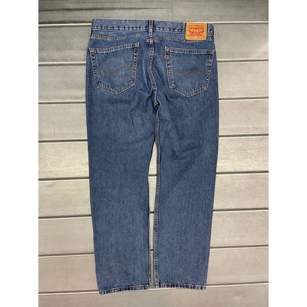Levis 505 Straight Jeans Mens 36X30 Blue Denim Medium Wash Casual‎ - Picture 7 of 8